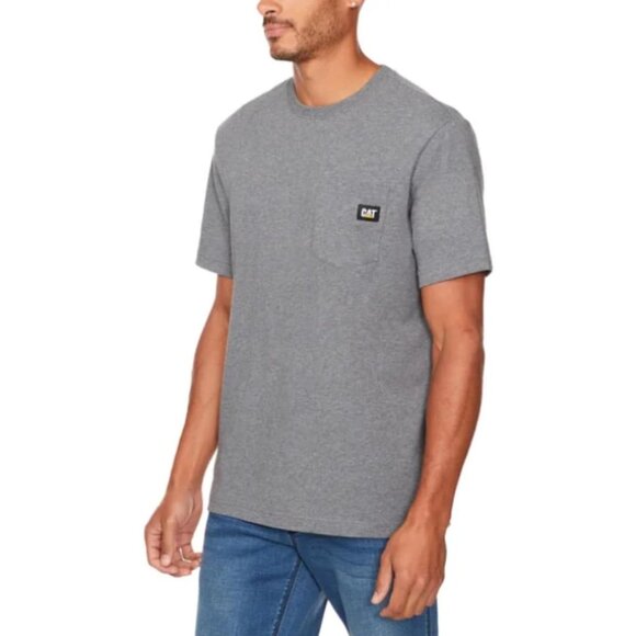 Caterpillar NWT Mens Gray Short Sleeve Crew Neck Pocket T-Shirt, Medium, New - Picture 3 of 13